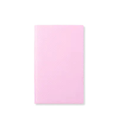 Smythson Panama Notebook In Pearl Pink