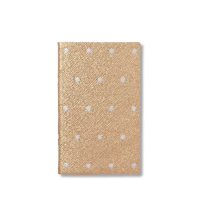 Smythson Panama Notebook In Stars Bronze