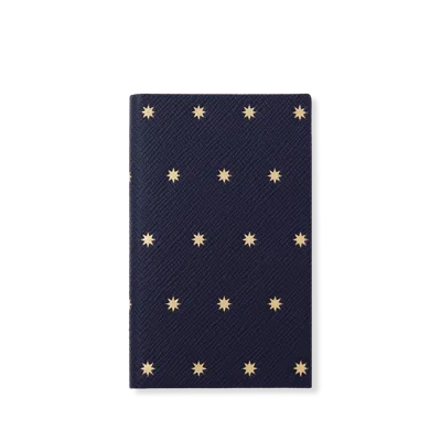 Smythson Panama Notebook In Stars Navy
