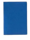 Smythson Panama Passport Holder In Blue