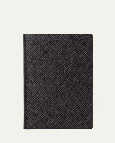 Smythson Panama Pocket Notebook In Black