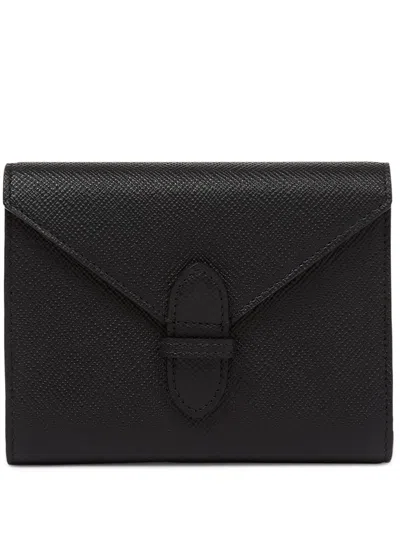 Smythson Panama Set-of-two Playing Cards And Case In Black