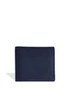 Smythson Panama Six-card Bi-fold Wallet In Blue