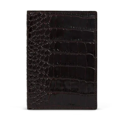 Smythson Passport Cover In Mara In Brown