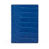 Smythson Passport Cover In Mara In Cerulean