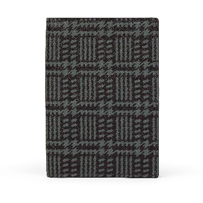 Smythson Passport Cover In Panama Tweed In Tweed Slate Green