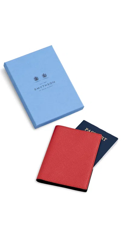 Smythson Passport Cover Scarlet Red