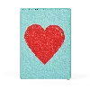 Smythson Passport Heart Charm Cover In Panama In Bright Aqua
