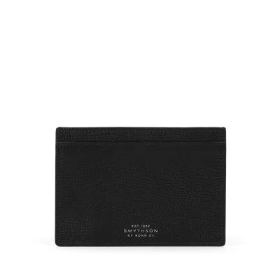 Smythson Passport Sleeve In Ludlow In Black