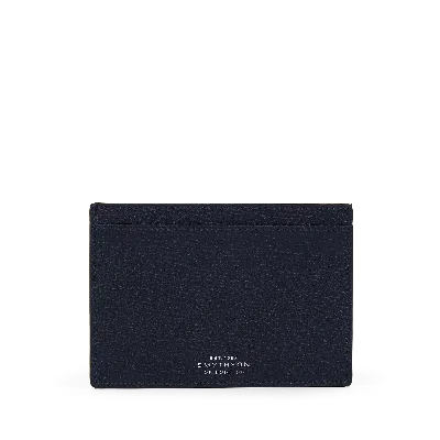 Smythson Passport Sleeve In Ludlow In Navy