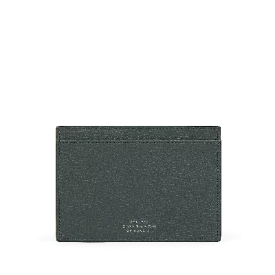 Smythson Passport Sleeve In Ludlow In Slate Green