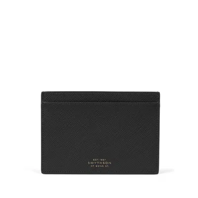 Smythson Panama Leather Passport Sleeve In Black