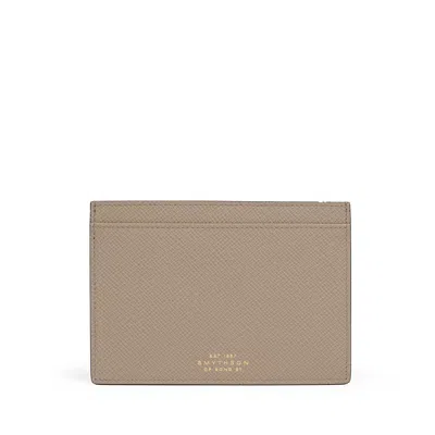 Smythson Passport Sleeve In Panama In Sandstone