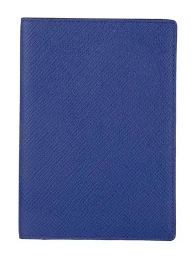 Pre-owned Smythson Passport Wallet In Blue