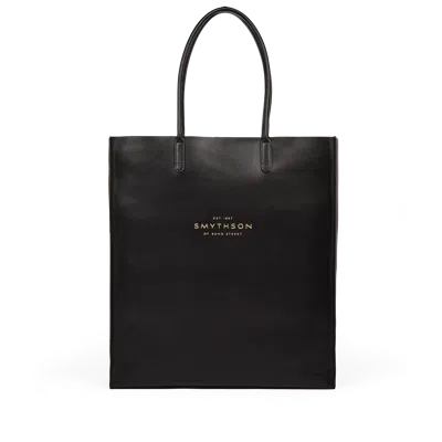 Smythson Pavilion Kingly Tote Bag In Black