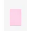 Smythson Pearl Pink Panama Leather Passport Cover