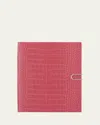 Smythson Portobello 2026 Weekly Vertical Agenda In Mara Croc-embossed Leather In Pink