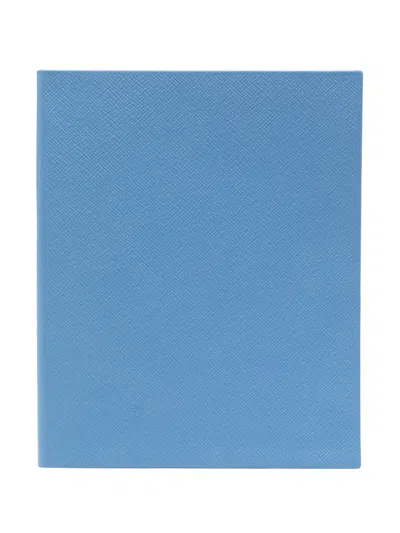 Smythson Portobello Notebook In Blue