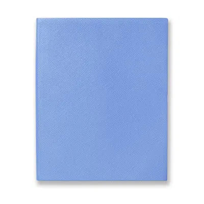 Smythson Portobello Notebook In Nile Blue