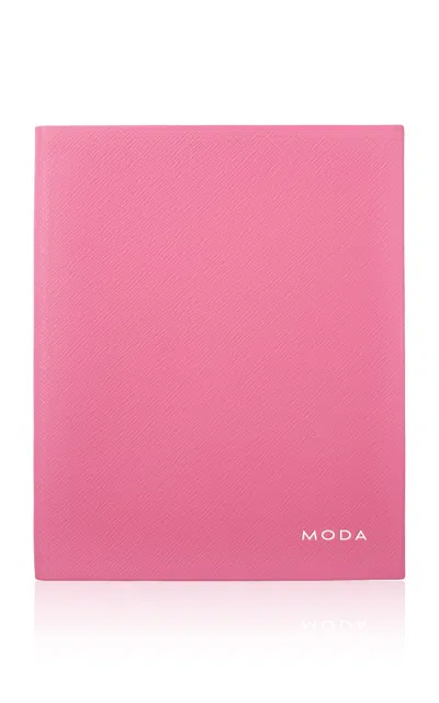 Smythson - Portobello Notebook In Panama - Pink