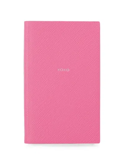 Smythson Portobello Notebook In Pink