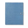 Smythson Portobello Notebook With Slide Closure In Mara In Nile Blue