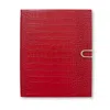 Smythson Portobello Notebook With Slide Closure In Mara In Red