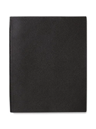 Smythson Portobello Panama Notebook In Black