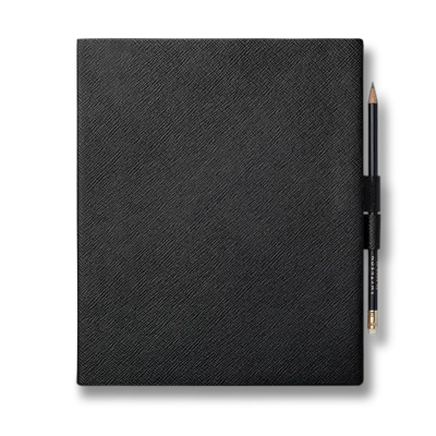 Smythson Portobello Sketchbook In Panama In Black