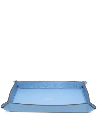 SMYTHSON RECTANGULAR LEATHER TRINKET TRAY