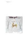 Smythson Reindeer Ribbon Christmas Card In White