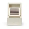 Smythson Ring Box In Panama In Chalk