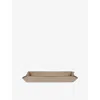 Smythson Sandstone Panama Small Rectangular Leather Trinket Tray In Brown