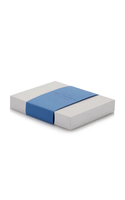 Smythson Set-of-25 Large Tented Place Cards In White