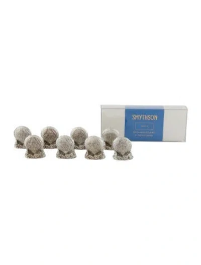Pre-owned Smythson Set Of 8 Shell Place Card Holders