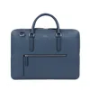 Smythson Slim Briefcase With Zip Front In Ludlow In Admiral Blue