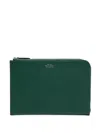 Smythson Slim Pouch Bag In Green