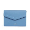 Smythson Slim Stationery Holder In Panama In Nile Blue