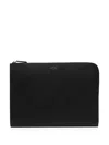 Smythson Small Laptop Case In Panama In 黑色
