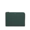 Smythson Small Laptop Case In Panama In Forest