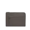 Smythson Small Laptop Case With Zip In Ludlow In Dark Taupe