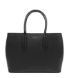 Smythson Small Leather Day Tote Bag In Black