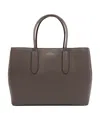 Smythson Small Leather Day Tote Bag In Brown