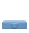 Smythson Small Panama Leather Jewellery Box In Blue