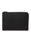 Smythson Small Panama Leather Laptop Case In Black