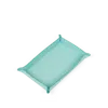 Smythson Small Rectangular Trinket Tray In Panama In Bright Aqua
