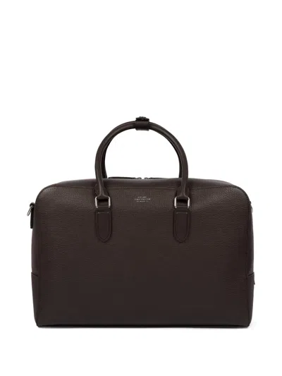 Smythson Small Soft Holdall In Brown