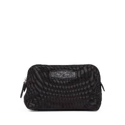 Smythson Small Travel Pouch In Norton Canvas In Black