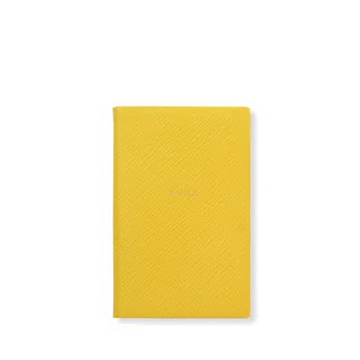 Smythson Smile Wafer Notebook In Panama In Lemon