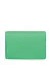 Smythson 스냅 클로저 2단 카드홀더 In Green